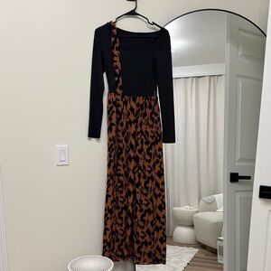 Stylish Black and Brown Women's Dress